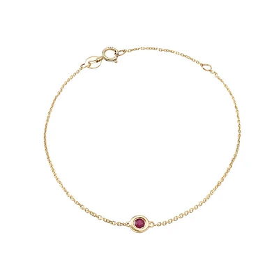 Birthstone Bracelet - Yellow Gold