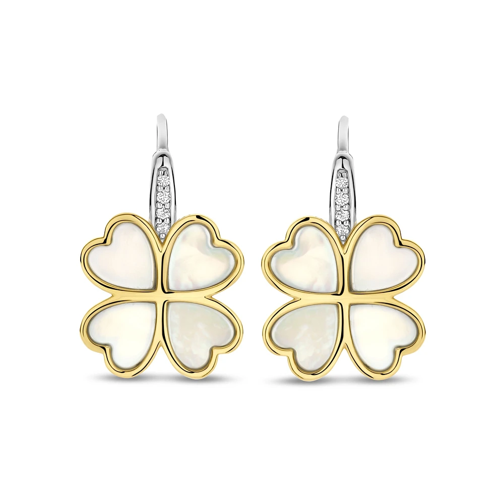 Clover Mother Pearl Drop Earrings