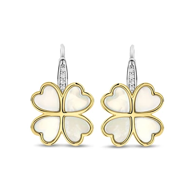 Clover Mother Pearl Drop Earrings