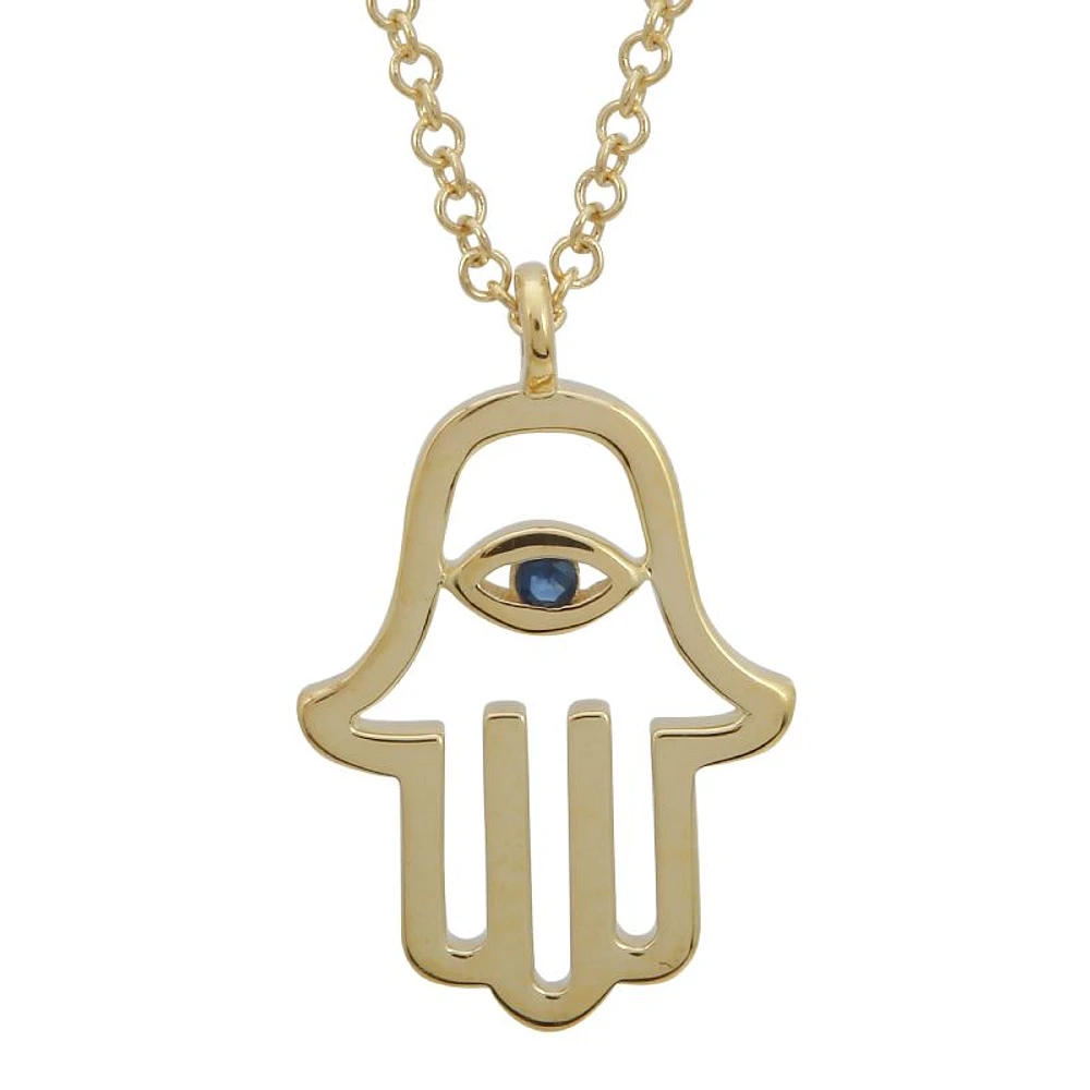 Suspiscious Hamsa Evil Eye Necklace