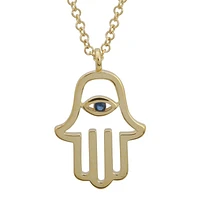 Suspiscious Hamsa Evil Eye Necklace