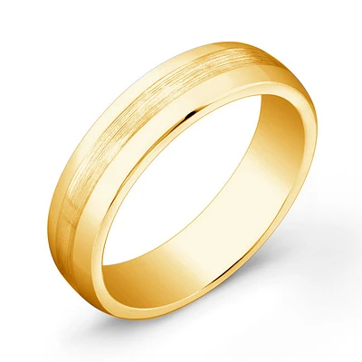 6MM Yellow Tungsten Ring