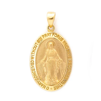 Oval Virgen Milagrosa 40MM Pendant