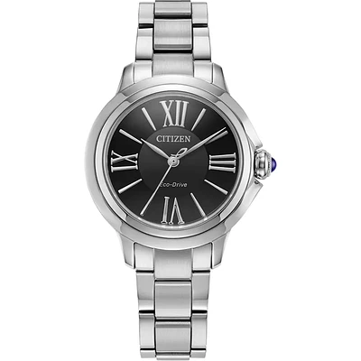 L Ceci Black and Steel 31MM Watch