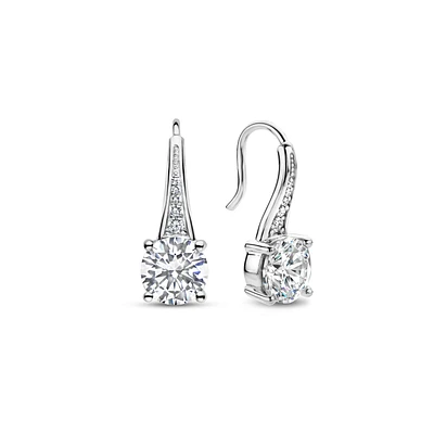 Brilliant Large Solitaire Earrings