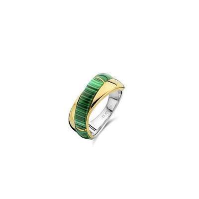 Crossover Malachite Ring
