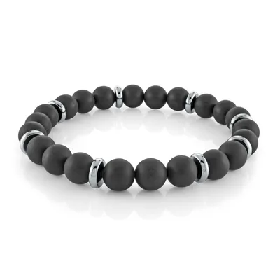 Steel Black Matte 8MM Bead Bracelet