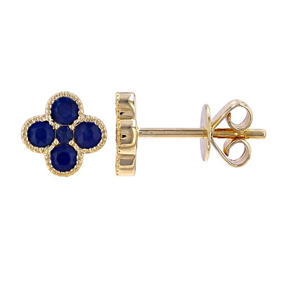 .43ct Blue Sapphires Clover Ring