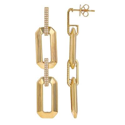 Fancy Links and Diamonds Earrings