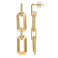 Fancy Links and Diamonds Earrings
