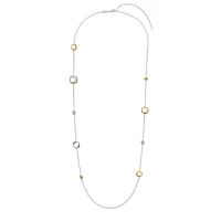Pave Cushion Long Necklace
