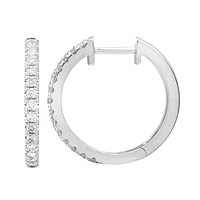 17MM Diamond Huggie Earrings