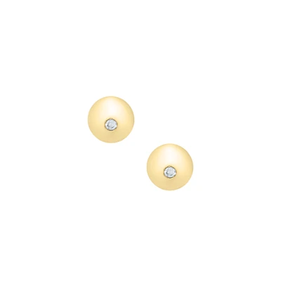 Half Ball Diamond Kids Stud Earrings