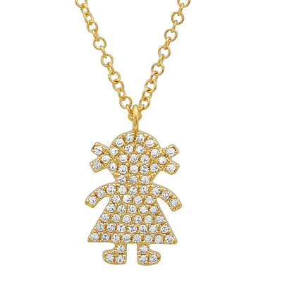 Girl Diamond Necklace