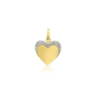 Heart Diamond 25MM Pendant with Lobster Clasp