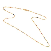 Multi Colored Gems By The Yard Necklace