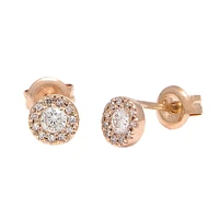 .29ct Diamond Halo Stud Earrings