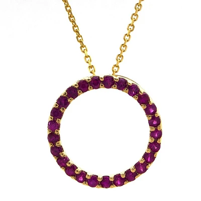 Rubies Circle Necklace