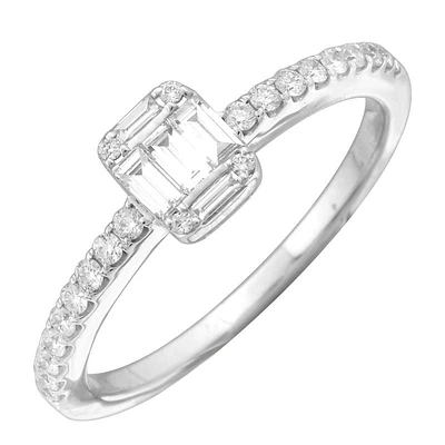 Emerald Illusion .41ct Diamonds Engagement Ring