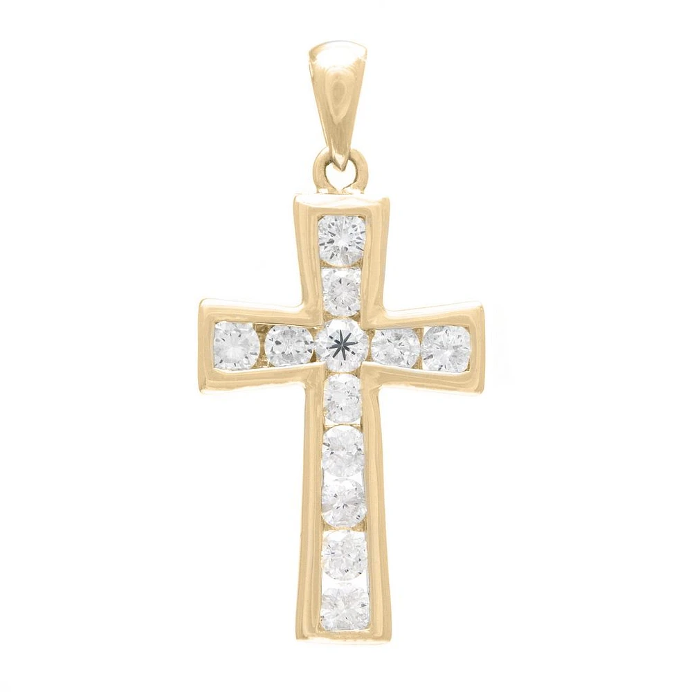 .85ct Diamond Cross Pendant