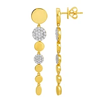 Circles and Pave Dangle Earrings