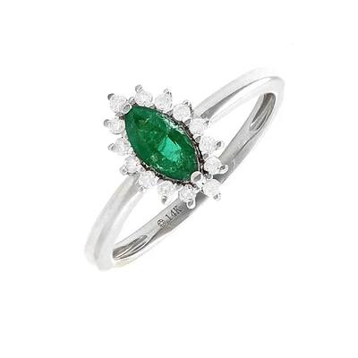 .40ct Marquise Emerald and Diamonds Ring