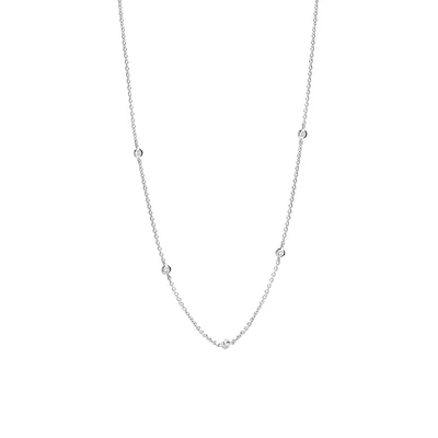 Zirconia by the Yard Silver Necklace