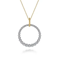 Open Circle Diamond Necklace