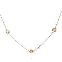 Clover Mother Pearl Necklace and Bracelet Jewelry Set
