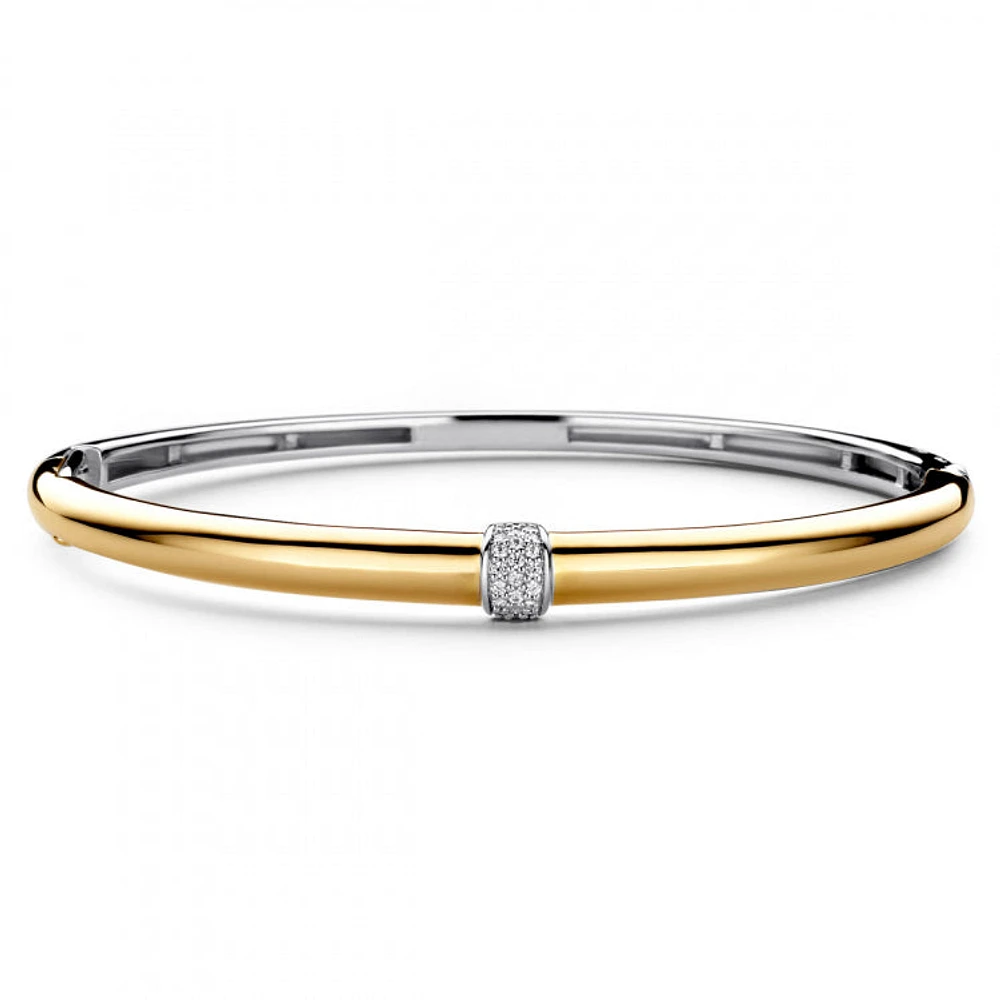Shine in the Middle Golden Bangle Bracelet