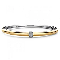 Shine in the Middle Golden Bangle Bracelet