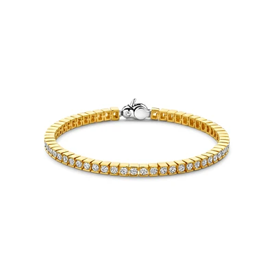 Channel Set Golden Tennis Bracelet