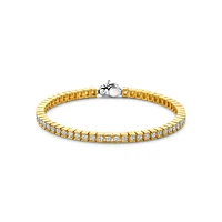 Channel Set Golden Tennis Bracelet