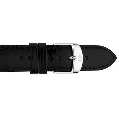 16MM Black Patent Leather Strap