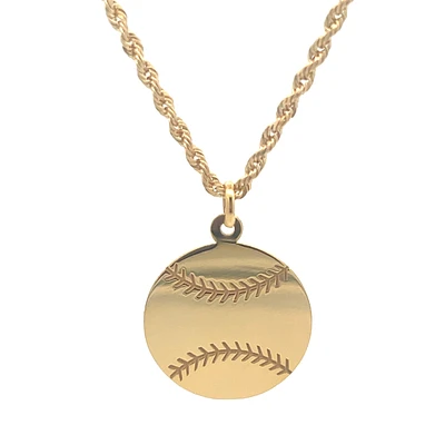 Baseball 20MM Pendant 14K