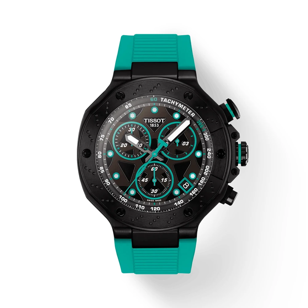 T-Race Aqua/Black 45MM Watch