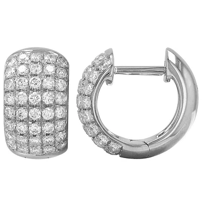 Brilliant Diamond 12MM Huggie Earrings