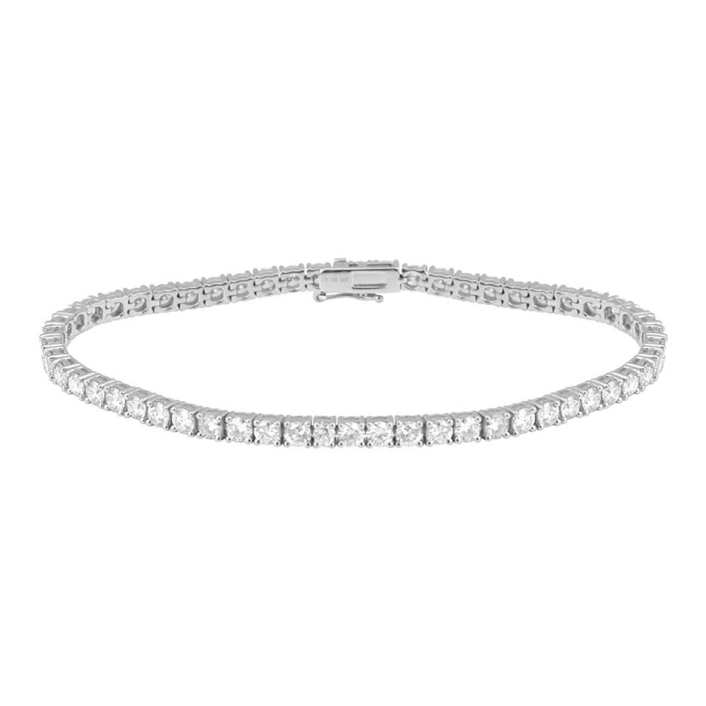 5.05CT Round Cut Diamonds Tennis Bracelet