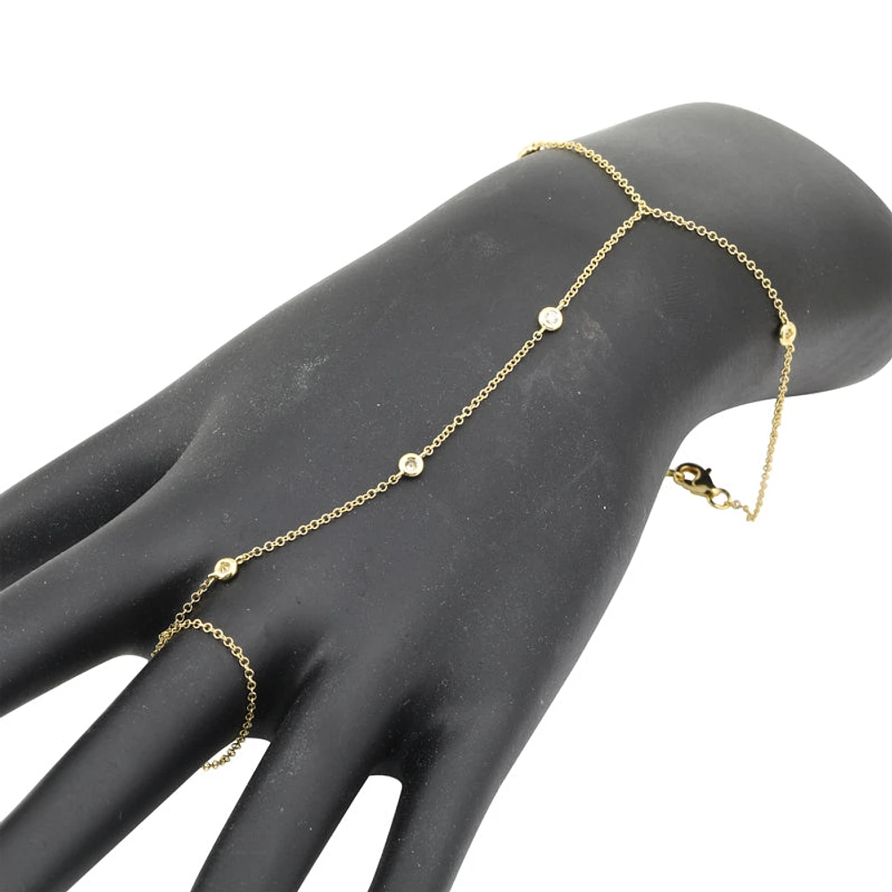 Diamonds Three Stones Hand Chain