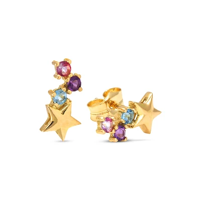 Stars Constellation Semi-Precious Stud Earrings