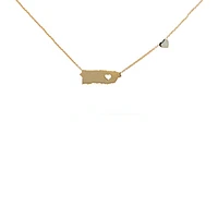 My Heart is Puerto Rico Island Necklace