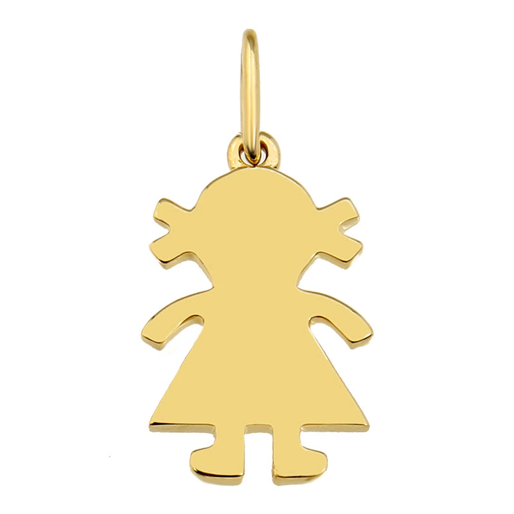 Girl Solid Gold Pendant