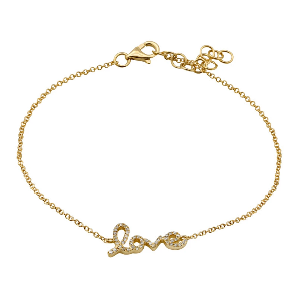 Love Script Diamonds Bracelet
