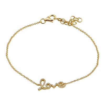 Love Script Diamonds Bracelet