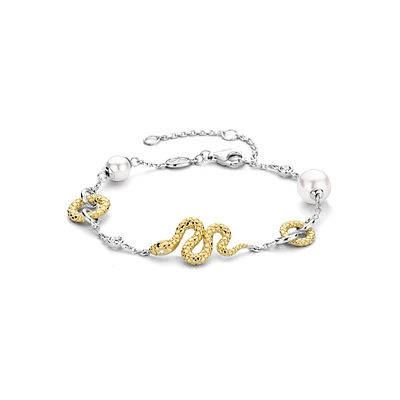 Snake and Pearls Bracelet