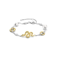 Snake and Pearls Bracelet