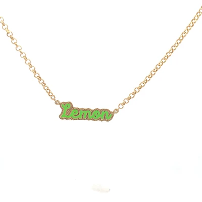 Personalized Name Necklace - Enamel