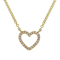 Open Heart 9MM Diamond Necklace