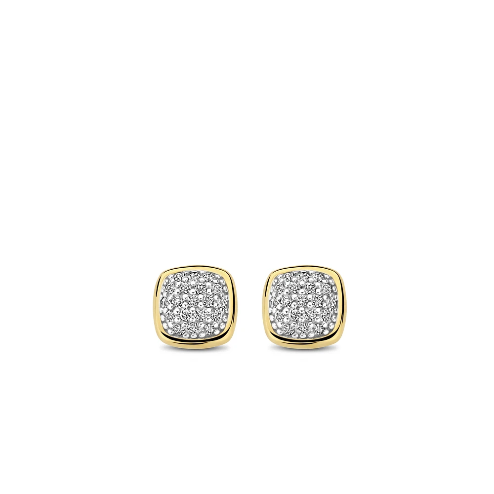 Pave Cushion Stud Earrings