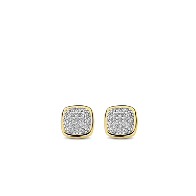 Pave Cushion Stud Earrings